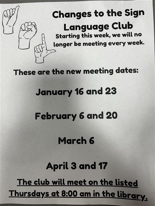 ASL New Schedule